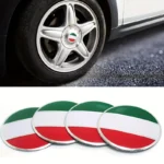 4pz adesivi coprimozzi bandiera italiana cerchi 56mm auto moto SUV
