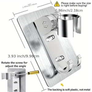 Supporto testa doccia parete regolabile adesivo forte metallo ventosa