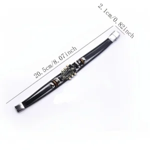 Bracciale pelle PU chitarra accessorio elegante donna regalo festival