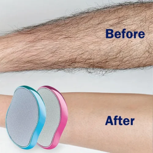 1pz crystal hair remover BLU uomo donna esfoliante riutilizzabile impermeabile