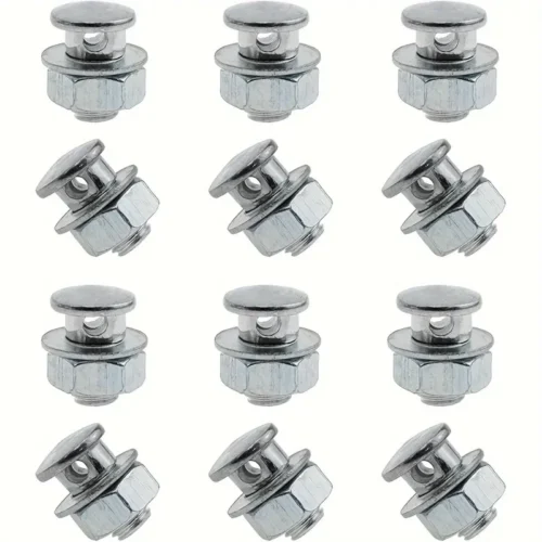 6pz morsetti regolatori cavo freno bici moto dado blocco acciaio argento