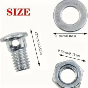 6pz morsetti regolatori cavo freno bici moto dado blocco acciaio argento