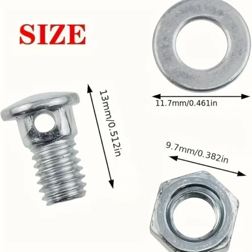 6pz morsetti regolatori cavo freno bici moto dado blocco acciaio argento