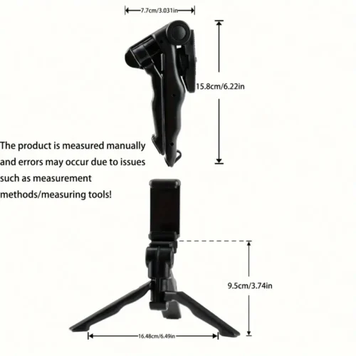 Supporto smartphone 360° anti-vibrazione treppiede portatile live streaming