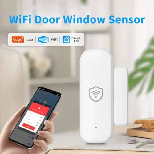 Sensore porta finestra WiFi Tuya allarme magnetico wireless Alexa Google ABS