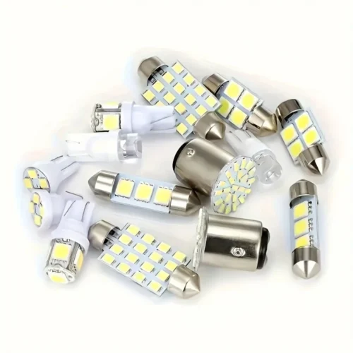 Set LED auto 14pz T10 luce interiore doppia punta alta luminosità facile