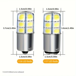 2pz luci posteriori auto LED freno retromarcia 1156 Ba15s P21W G18 alta luce