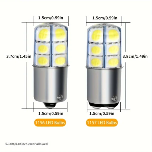 2pz luci posteriori auto LED freno retromarcia 1156 Ba15s P21W G18 alta luce