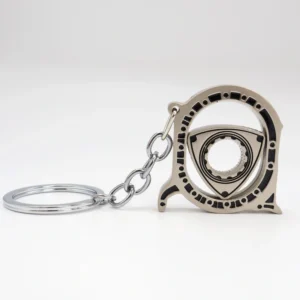 Portachiavi rotante lega zinco cromato accessorio modifica auto uomo