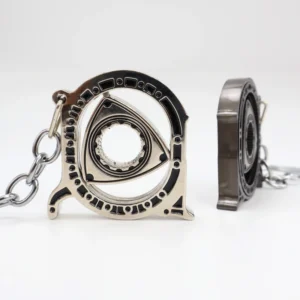 Portachiavi rotante lega zinco cromato accessorio modifica auto uomo