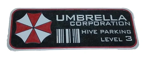 Adesivo Auto Moto Alluminio Nido D'ape Umbrella Corp Level 3 Decorazione