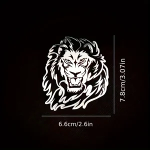 1pz leone feroce auto sticker lega alluminio badge testina metallo universale