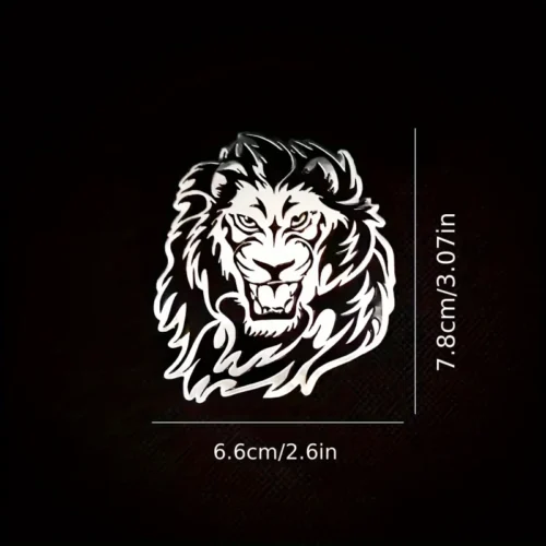 1pz leone feroce auto sticker lega alluminio badge testina metallo universale