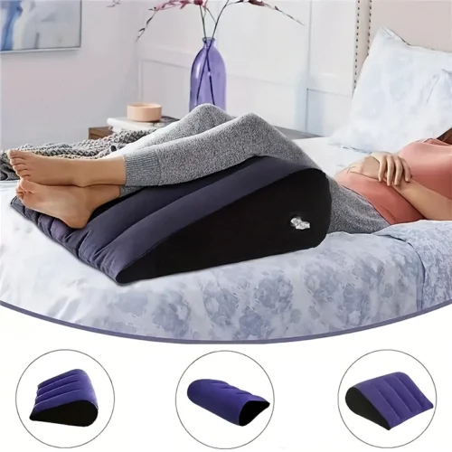 1pz cuscino gambe peluche triangolare PVC gonfiabile portatile lavabile mano