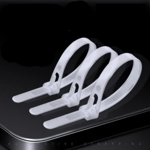 100pz fascette fermacavo nylon riutilizzabili bianco nero festa natale