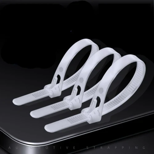 100pz fascette fermacavo nylon riutilizzabili bianco nero festa natale