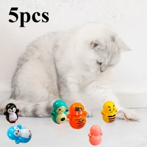 6pz giocattoli gatto plastica colorata rotolo durevole interattivo