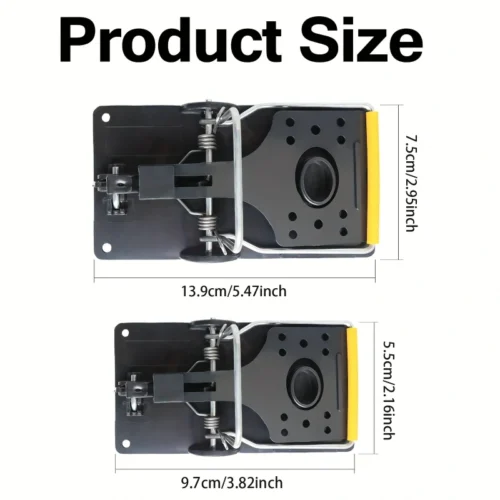 1pz trappola topi riutilizzabile ABS molla controllo parassiti facile settaggio