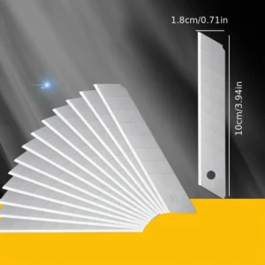 10pz lame ricambio coltello multiuso acciaio carbonio 60° affilate durature