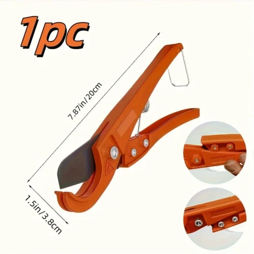 1pz tagliatubi ratchet PVC arancione regolazione rapida meccanismo singola mano