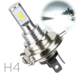 1pz LED H4 3030 12SMD Faro Alta Bassa Luce 6000K 12V-24V Auto Moto Camion