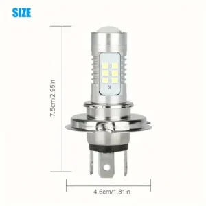 Lampadina LED H4 9003 3570 CSP Auto Moto Camion 6000K DRL 12V-24V