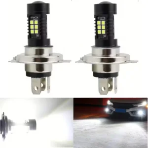Lampadina LED H4 Auto 21 Chip SMD3030 6000K Luce Bianca 12V 24V