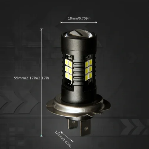 1x lampadina LED auto H7 21SMD3030 bianca 6000K antinebbia ultra luminosa