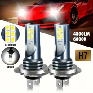 1x kit lampada LED H7 2835 SMD fari abbaglianti bianca 6000K alta definizione