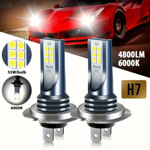 1x kit lampada LED H7 2835 SMD fari abbaglianti bianca 6000K alta definizione