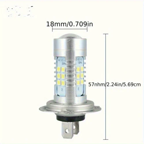 878-1.webp 1x kit lampada LED H7 3570 bianca 6000K COB DRL antinebbia auto 12-24V 110W