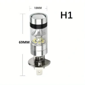 1x luci antinebbia H1 100W 20SMD LED 3000+ lumen lampadina DRL bianca auto