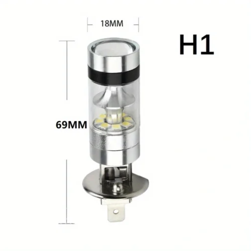 1x luci antinebbia H1 100W 20SMD LED 3000+ lumen lampadina DRL bianca auto