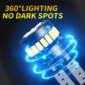 2x lampadine LED indicatore direzione auto T10 W5W 360° 3014 24 LED bianca