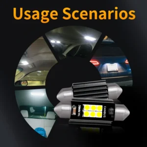 2x fari segnalazione LED 3030 36mm decodifica rapida targa porta 12V auto