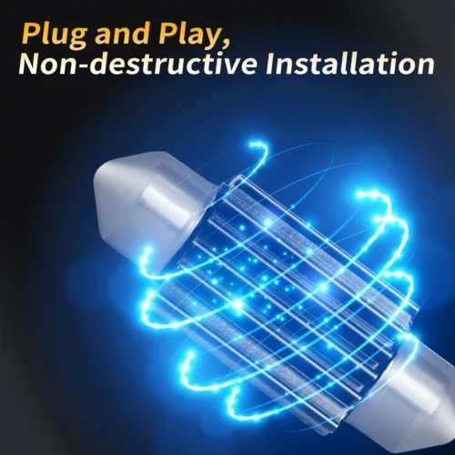 2x fari segnalazione LED 3030 41mm decodifica rapida targa porta 12V auto