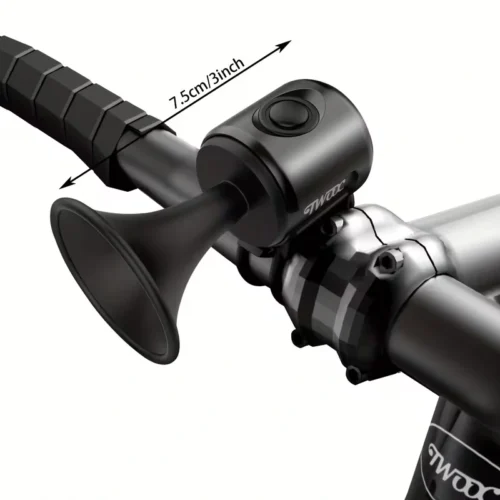 Clacson Bici 120dB Impermeabile ABS Nero Lunga Durata Batteria USB Ricaricabile