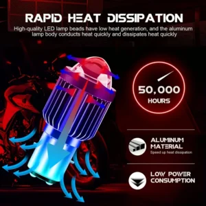 Heyword lampadina LED moto H6 super luminosa 12-80V raffreddamento alluminio