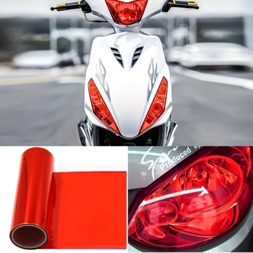 Pellicola fari rossa auto moto elettrica protettiva antigraffio cambio colore