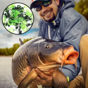 300pz perline gomma taglia M fermi lenze pesca carpa mosca mare nero