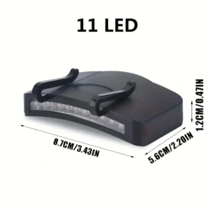 1pz lampada frontale LED ultra brillante clip cappello pesca campeggio caccia