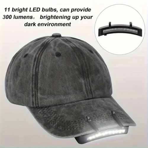 1pz lampada frontale LED ultra brillante clip cappello pesca campeggio caccia