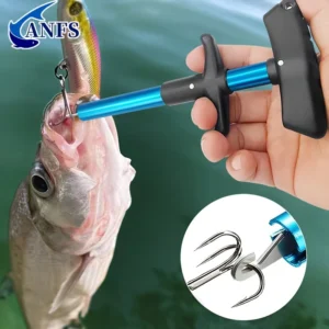 1pz rimuovii amo pesca T-design lega alluminio manico blu ergonomico resistente