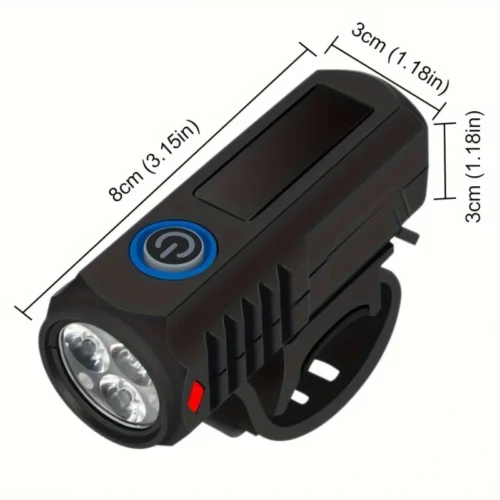 1pz luce bici LED anteriore strada ricaricabile clip portatile sicurezza