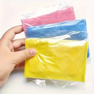 7pz poncho pioggia monouso trasparente leggero pieghevole custodia