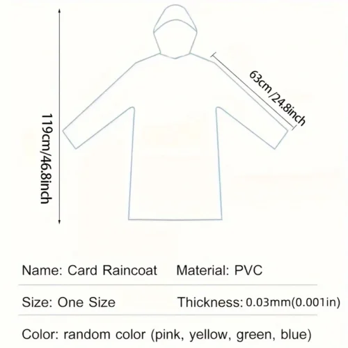 7pz poncho pioggia monouso trasparente leggero pieghevole custodia