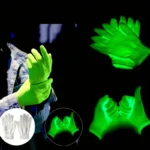 3paia guanti fluorescenti riutilizzabili sport festa escursionismo street dance