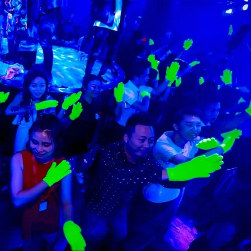 3paia guanti fluorescenti riutilizzabili sport festa escursionismo street dance