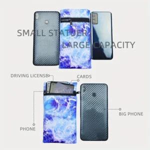 Portafoglio polso M sportivo geometrico tasca cerniera telefono monete