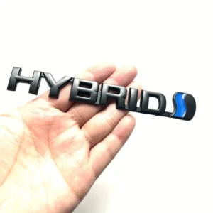 Emblema autoHybrid sinergy nero metallo distintivo posteriore